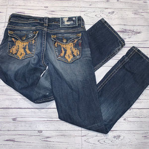 MEK Denim Santiago Straight Distressed Jeans Sz 26